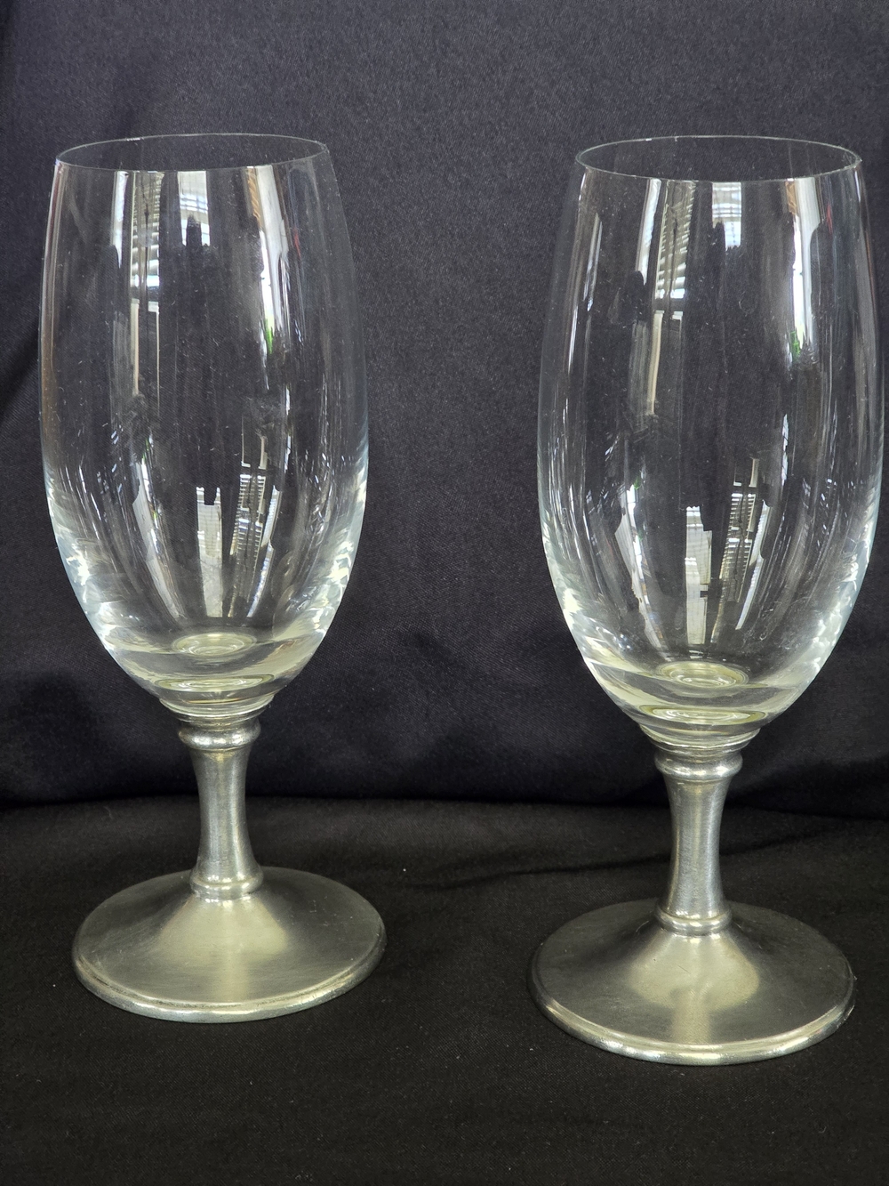 Vintage Williams-Sonoma WMS20 Pewter Stem Wine Glass Goblet 95% Pewter